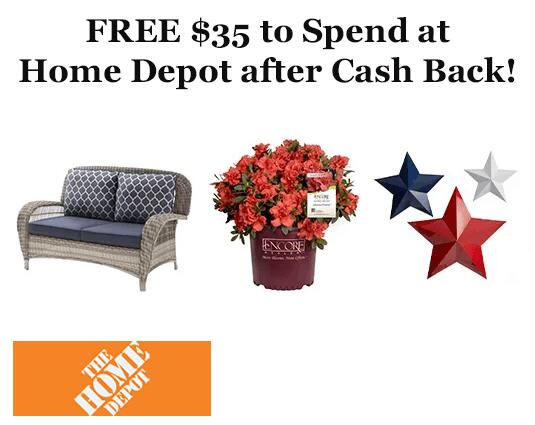 Limited Time: Free $35 at Home Depot After Cash Back!