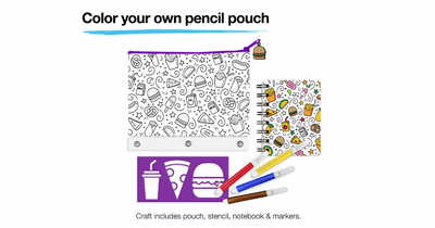 Kids' Craft Fun: Free Color Your Own Pencil Pouch at JCPenney!