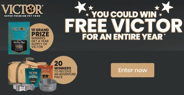 Enter and WIN FREE VICTOR Pet Food for an Entire Year and More!