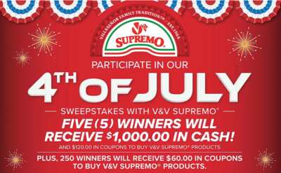 VV Supremo's 4th of July Sweepstakes – Enter Now!