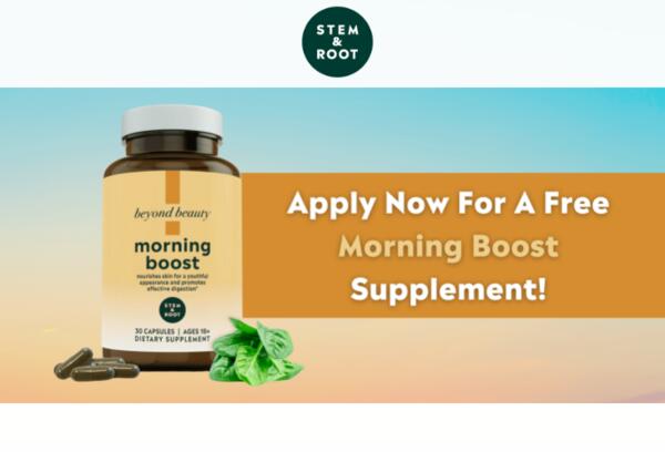 Claim a Stem & Root Morning Boost Supplement Sample for Free