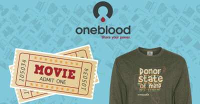 Donate, Save Lives, and Enjoy Free Movie Tickets & a Shirt!