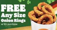 St. Paddy’s Day Special – Free Onion Rings at Burger King!