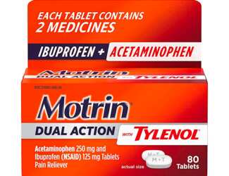 MOTRIN Dual Action with Tylenol for Free