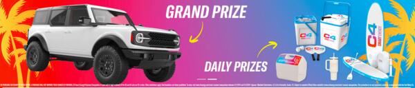 Enter the C4 Smart Energy 100 Days of Summer Sweepstakes and WIN a 2024 Ford Bronco or Hundreds of Daily Prizes!