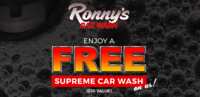 Ronny’s Gives Back – Enjoy a FREE $30 Car Wash on Us!