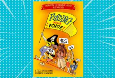 Finding Your Voice Comic Book, Bookmarks and Posters for Free