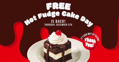 Satisfy Your Sweet Tooth with Shoney's Free Hot Fudge Cake!