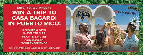 Rum-antic Getaway: Win a Trip to Casa Bacardi in Puerto Rico!