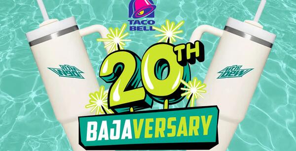 Toast to Bajaversary: FREE Tumbler & Drink for a Year!