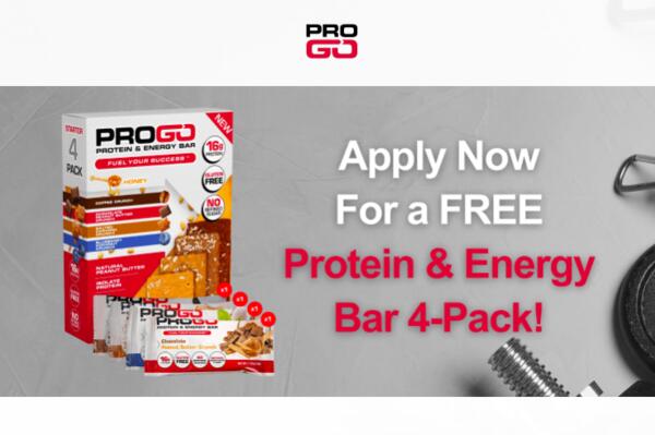4pk of ProGo Protein & Energy Bars for Free