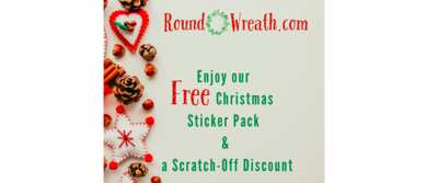 Spread Festive Vibes with FREE Round Wreath Stickers!