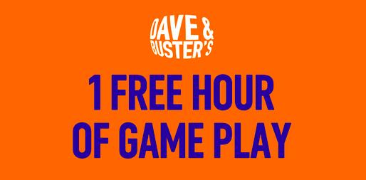 Game Time! Enjoy 1 Free Hour of Play at Dave & Buster’s!