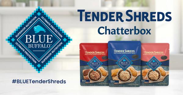 Treat Time! Get a Free Blue Buffalo Tender Shreds Chatterbox Kit!