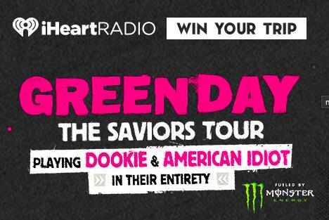 Enter and WIN a Trip to See Green Day Live - $5,000 Value!