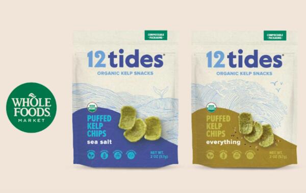 Bag of 12 Tides Organic Puffed Kelp Chips for Free After Rebate