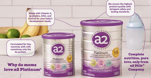 Feeding Time: Free a2 Platinum Infant Formula After Rebate!