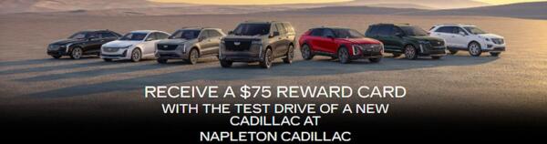 Experience Cadillac: Get a Free $75 Amazon or Visa Gift Card for Your Test Drive!