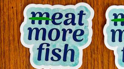 Spread the Word! FREE Meat More Fish Sticker – Grab Yours!