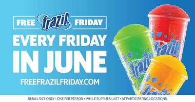 Pick up your Free Frazil Slushie Every Friday in June!