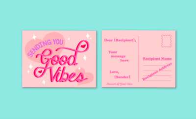 Send a Good Vibes Postcard to a Friend or Loved One for Free