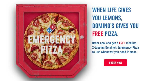 Domino's Emergency Pizza For Free 