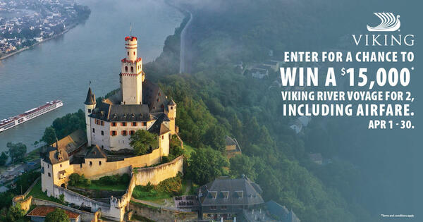 SWEEPSTAKE: Win a $15,000 Viking River Voyage Cruise from Expedia Cruises
