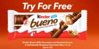 Taste the Crispy Creamy Goodness: FREE Kinder Bueno Chocolate Bars!