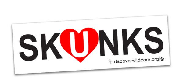 Skunks are Cool: Get a Free "I Love Skunks" Sticker!