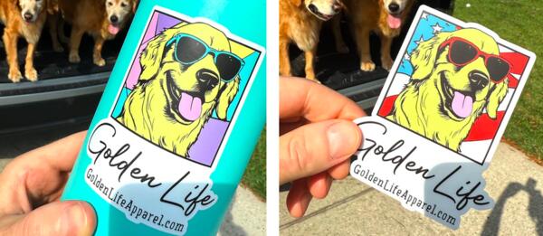 Live the Golden Life! Grab Your FREE Sticker Today with Free Shipping