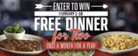 Foodie Dream Come True – Win a Year of Free Dining for Two!