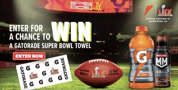 Feel Like a Champion – Win a Gatorade Super Bowl Towel!