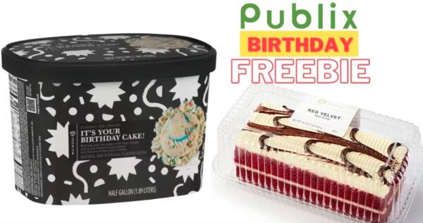 Ice Cream or Cake for Free for Your Birthday at Publix