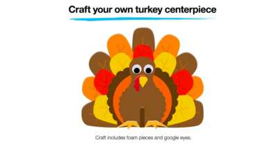 Gobble, Gobble, Craft! Free Turkey Centerpiece Kit at JCPenney!