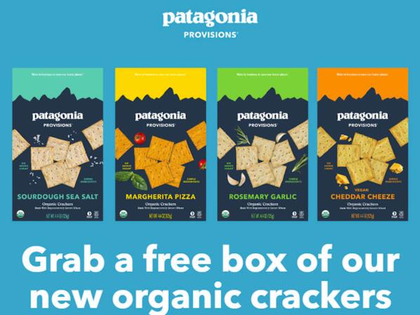 Box of Patagonia Provisions Crackers for FREE After Rebate