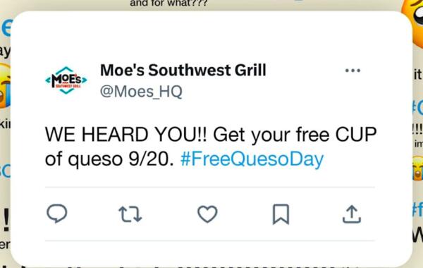 Queso Day for FREE at Moe's Southwest Grill