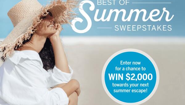 Enter the Southern Best of Summer Sweepstakes and WIN $2,000 Towards Your Next Summer Escape!