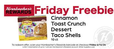 Today Only: Free Cinnamon Toast Crunch Dessert Taco Shells at Hornbacher’s!