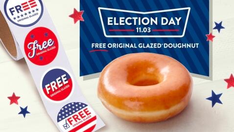 Your Vote Deserves a Treat! FREE Krispy Kreme Doughnut on Nov 5th!