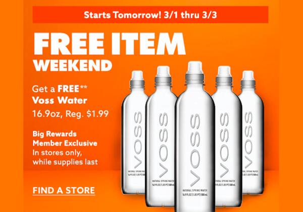 Voss Water for Free at Big Lots