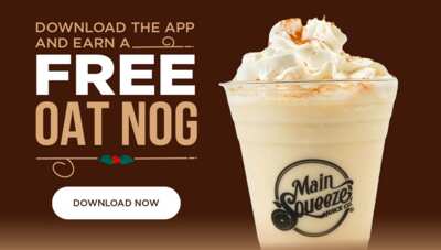 Smooth, Creamy, & Free – Enjoy Oat Nog at Main Squeeze Juice Co.