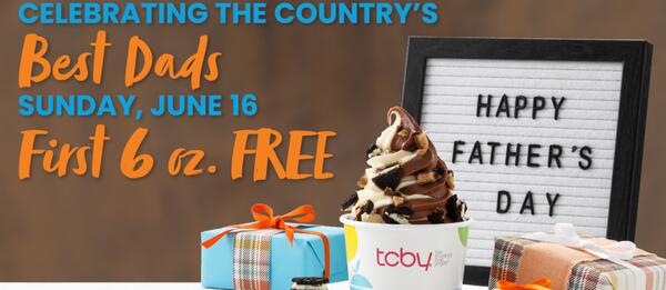 Dad’s Day Delight! Free Frozen Yogurt at TCBY on June 16th!