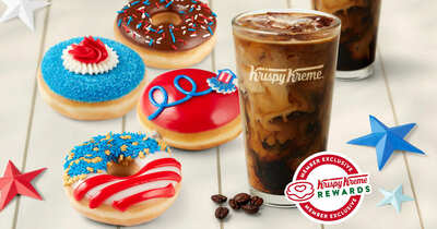 July Treats: Free Donut Tuesdays & Free Iced Coffee Fridays at Krispy Kreme!