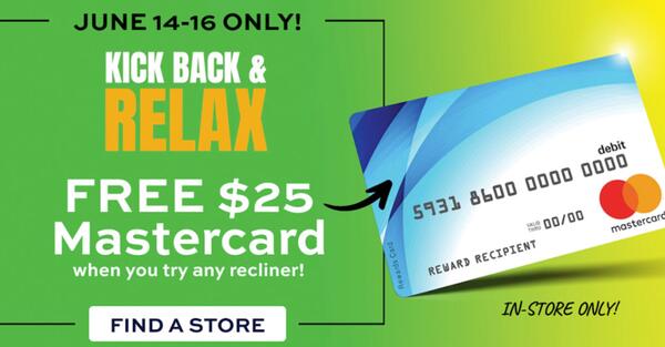 Exclusive Offer: FREE $25 Mastercard Gift Card at Slumberland!