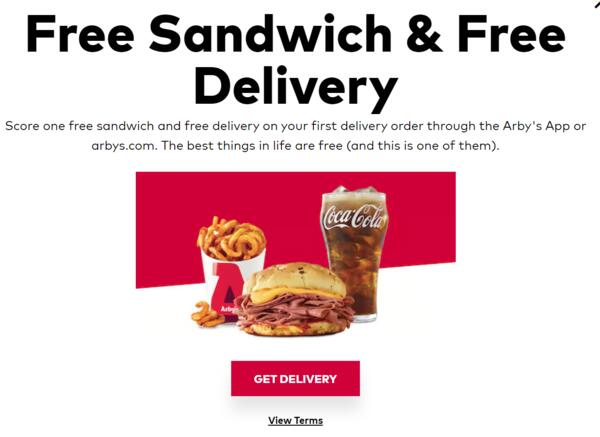 Win a Free Sandwich & Free Delivery at Arby's