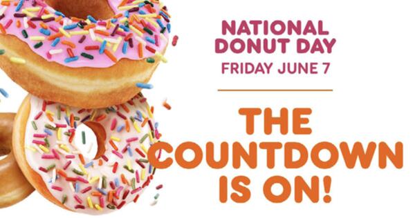 Mark your calendars! On June 7th, Get a FREE Donut at Dunkin'!