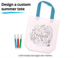 REMINDER: Custom Summer Tote & Markers Craft Kit for Free at JCPenney