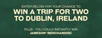 Taste the Spirit of Ireland: Win a Trip to Dublin with Jameson!