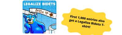 Be One of the First 1,000 to Claim a FREE Bidet & Legalize Bidets T-shirt!