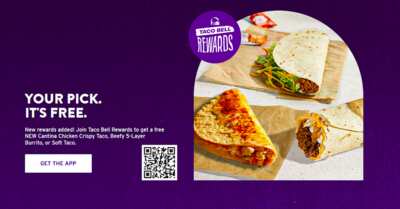 Your Cravings, Your Choice—Free Item at Taco Bell!